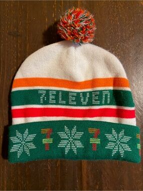 7-Eleven Pom Pom Beanie Hat -